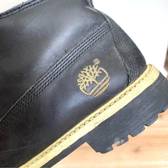 Timberland Classic Black Leather Waterproof Boots Womens Size 4.5 - Picture 8 of 9